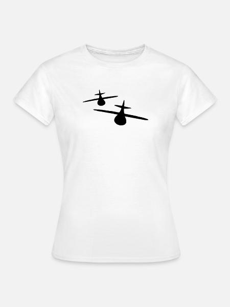 Zwei Flugzeuge - Frauen T-Shirt - Weiß