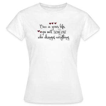 2541614 134083764 amour - T-shirt Femme - blanc - Devant - AI Model Female 172 dark (172cm)