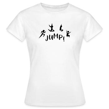 Saut en longueur - T-shirt Femme - blanc - Devant - AI Model Female 172 dark (172cm)