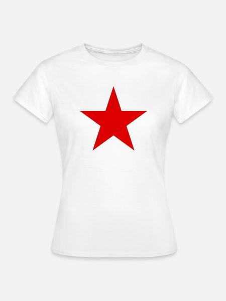 roter Stern - Frauen T-Shirt - Weiß