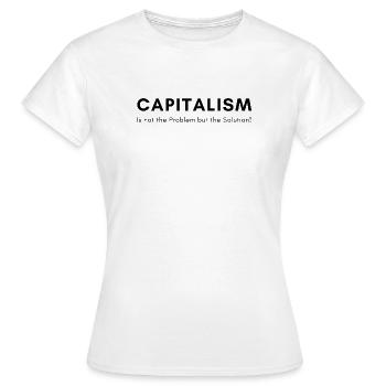 Dividende de l’investisseur en bourse - T-shirt Femme - blanc - Devant - AI Model Female 172 dark (172cm)