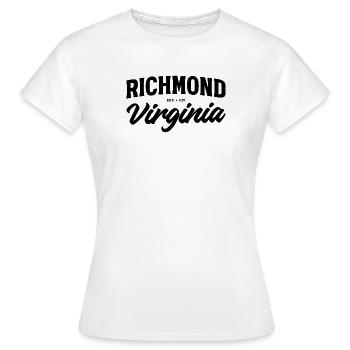 Lettrage de Richmond, Virginie - T-shirt Femme - blanc - Devant - AI Model Female 172 dark (172cm)