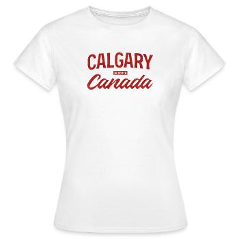 Calgary Kanada Vintage Schriftzug - Frauen T-Shirt - Weiß - Vorne - AI Model Female 172 dark (172cm)