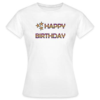 JAHRESTAG. ALLES GUTE ZUM GEBURTSTAG - Frauen T-Shirt - Weiß - Vorne - AI Model Female 172 dark (172cm)