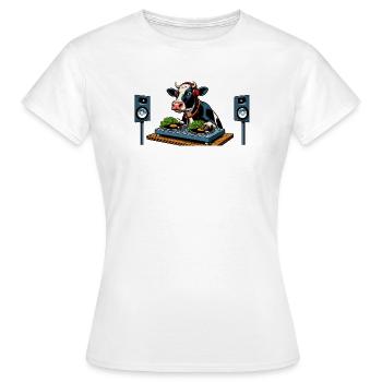 DJ Cowspin - Frauen T-Shirt - Weiß - Vorne - AI Model Female 172 dark (172cm)