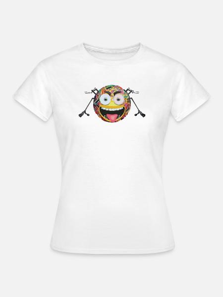 Triple Moji - Frauen T-Shirt - Weiß
