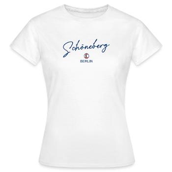 Schöneberg - Drapeau de Berlin - Ours de Berlin - T-shirt Femme - blanc - Devant - AI Model Female 172 dark (172cm)