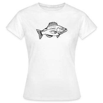 Fish Angler T-shirt Cadeau Angler - T-shirt Femme - blanc - Devant - AI Model Female 172 dark (172cm)