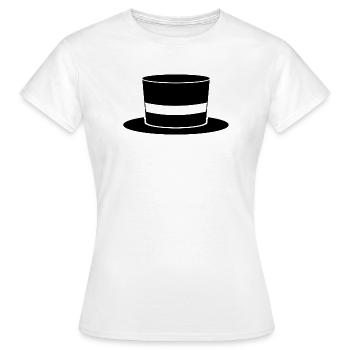 Zylinder - Frauen T-Shirt - Weiß - Vorne - AI Model Female 172 dark (172cm)