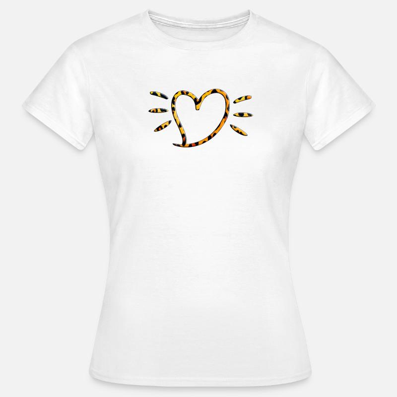 Leopard Heart Rays - Women's T-Shirt - white