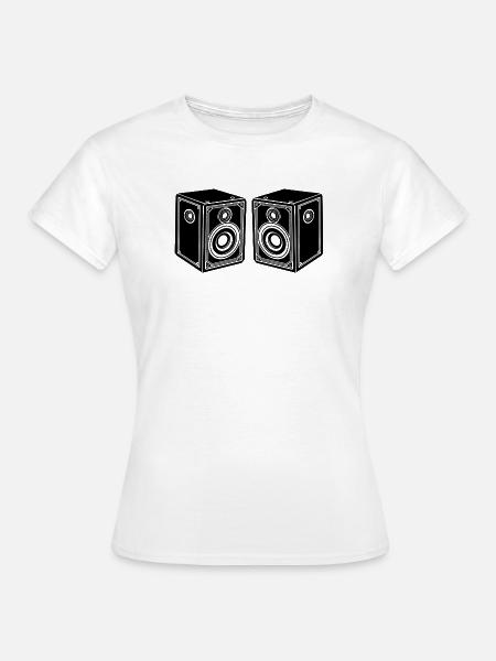 Audiolautsprecher - Frauen T-Shirt - Weiß