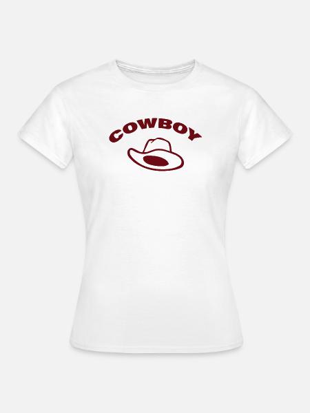 COWBOY - Frauen T-Shirt - Weiß