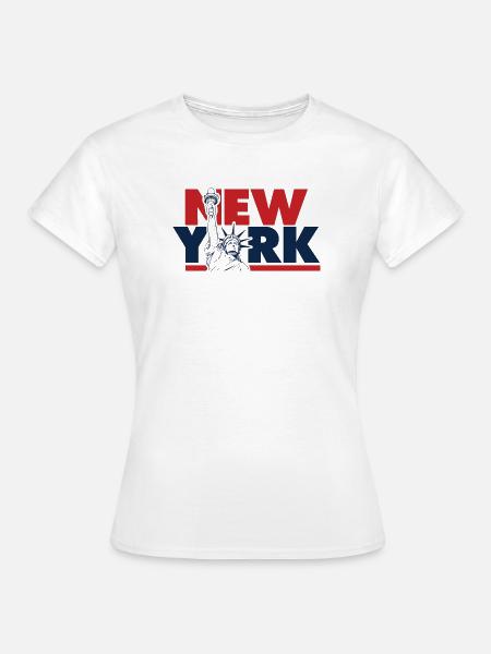 New York Freiheit Grafik - Frauen T-Shirt - Weiß