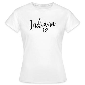 Indiana Heart Women’s Love Indiana - T-shirt Femme - blanc - Devant - AI Model Female 172 dark (172cm)