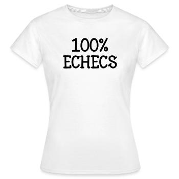 100% Chess Pure Passionate Typo - Women's T-Shirt - white - Front - AI Model Female 172 dark (172cm)