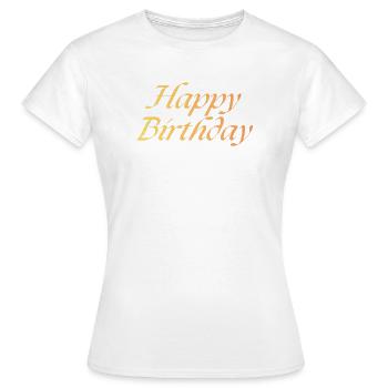 Bon anniversaire - T-shirt Femme - blanc - Devant - AI Model Female 172 dark (172cm)