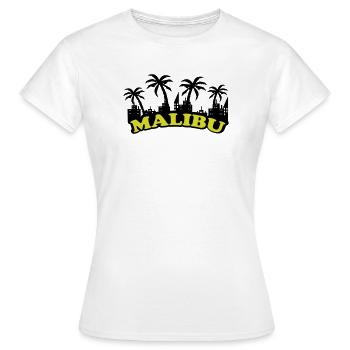 Malibu Skyline - T-shirt Femme - blanc - Devant - AI Model Female 172 dark (172cm)