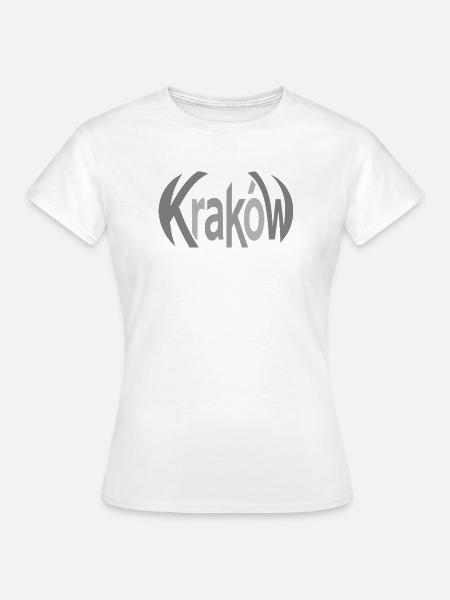 Krakau, Krakow Schriftzug  - Frauen T-Shirt - Weiß