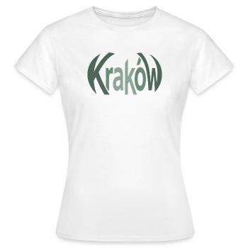 Krakau, Krakow Grün Typo - Frauen T-Shirt - Weiß - Vorne - AI Model Female 172 dark (172cm)