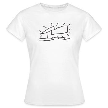 Ligne de lames abstraite - T-shirt Femme - blanc - Devant - AI Model Female 172 dark (172cm)
