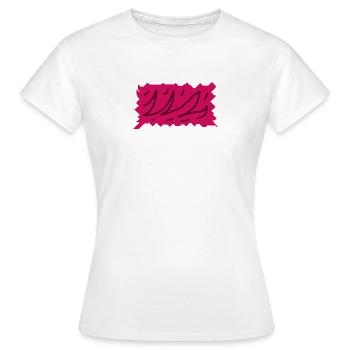 Farbexplosion Rosa Linien - Frauen T-Shirt - Weiß - Vorne - AI Model Female 172 dark (172cm)