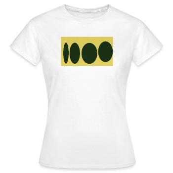 Série ovale abstraite Yellow Canvas - T-shirt Femme - blanc - Devant - AI Model Female 172 dark (172cm)