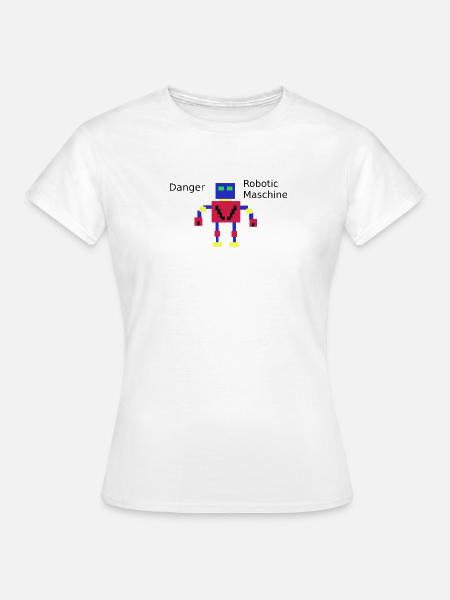 Pixelroboter  - Frauen T-Shirt - Weiß