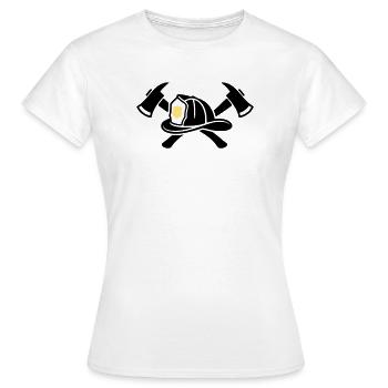 Casque de pompier Aexte Graphic - T-shirt Femme - blanc - Devant - AI Model Female 172 dark (172cm)