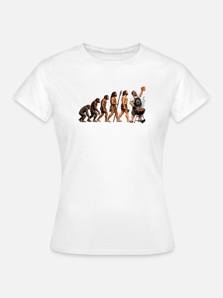 Evolution zum Grill - Frauen T-Shirt - Weiß