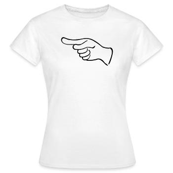 An Indicative Hand - Women's T-Shirt - white - Front - AI Model Female 172 dark (172cm)