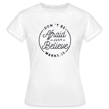 Glaube, Christlich, Glaube - Frauen T-Shirt - Weiß - Vorne - AI Model Female 172 dark (172cm)