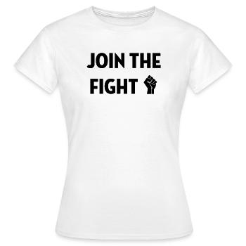Join the fight / People / Peace / Revolution - Women's T-Shirt - white - Front - AI Model Female 172 dark (172cm)