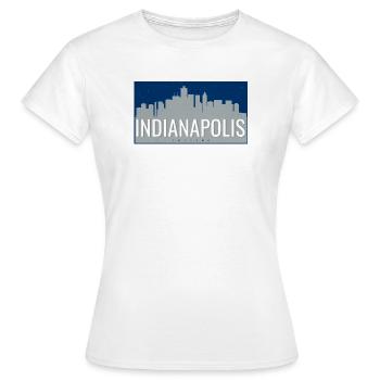 Nuit de la Skyline d’Indianapolis - T-shirt Femme - blanc - Devant - AI Model Female 172 dark (172cm)