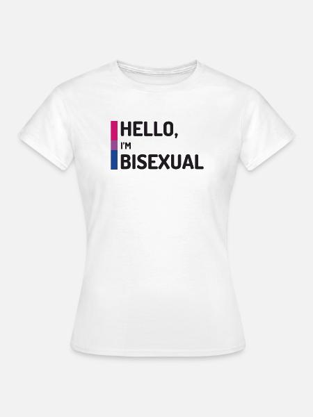 Hallo, ich bin bisexuell - Frauen T-Shirt - Weiß