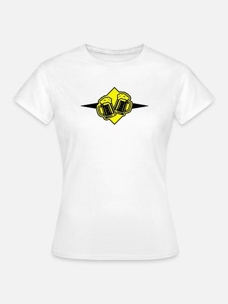 Bierkrug Bier Symbol - Frauen T-Shirt - Weiß