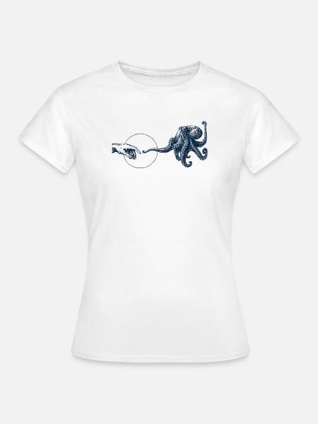 Oktopus - Kontakt - Frauen T-Shirt - Weiß