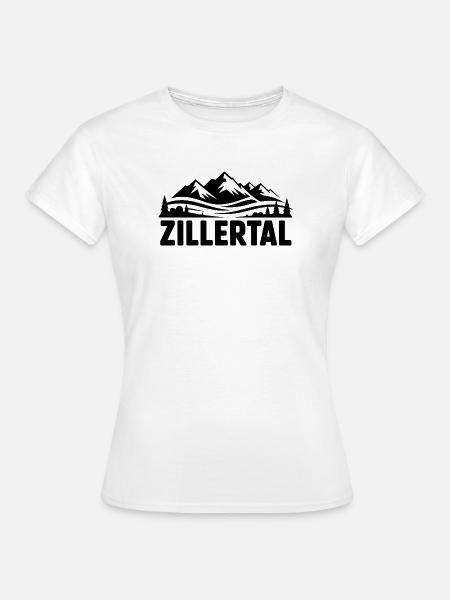 Zillertal - Souvenir Design - Frauen T-Shirt - Weiß