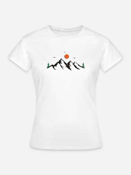 Gebirge - Frauen T-Shirt - Weiß