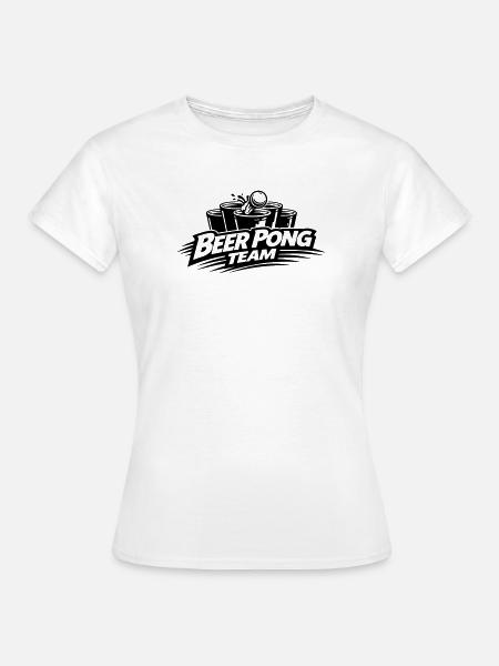 Beer Pong Team Schwarz - Frauen T-Shirt - Weiß