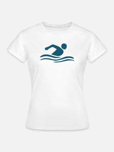 Schwimmen Schwimmer - Frauen T-Shirt - Weiß
