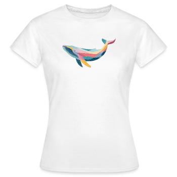baleine, animal marin - T-shirt Femme - blanc - Devant - AI Model Female 172 dark (172cm)