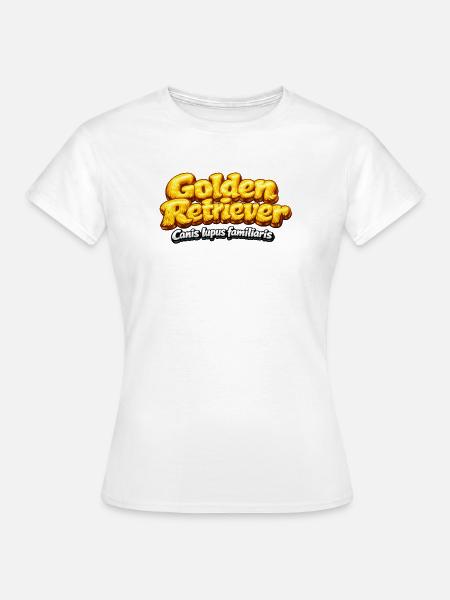 Golden Retriever – typografisches Design - Frauen T-Shirt - Weiß