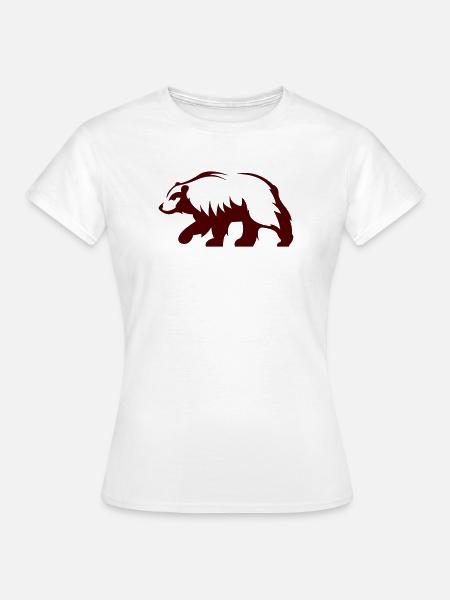 Waldbär Silhouette - Frauen T-Shirt - Weiß