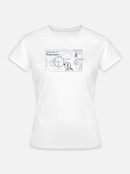 Muggeseggele - Schwäbiche Masseinheit - Stuttgart - Frauen T-Shirt - Weiß