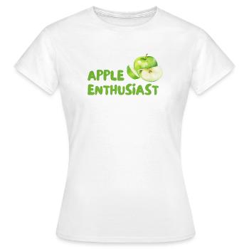 Apfel Enthusiast – Grüner Stil - Frauen T-Shirt - Weiß - Vorne - AI Model Female 172 dark (172cm)