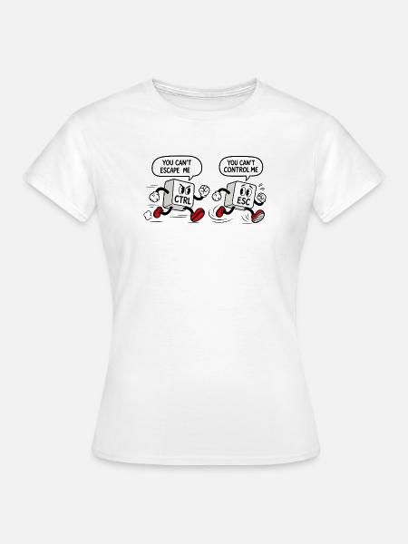 Geek Humor CTRL vs ESC - Frauen T-Shirt - Weiß