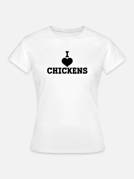 Hühner Liebe - Frauen T-Shirt - Weiß