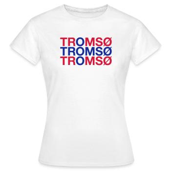 TROMSO Norvège Norvège Norvège Drapeau norvégien - T-shirt Femme - blanc - Devant - AI Model Female 172 dark (172cm)