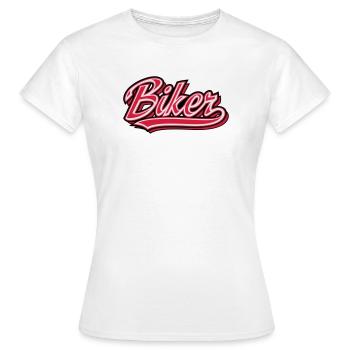 biker - Women's T-Shirt - white - Front - AI Model Female 172 dark (172cm)