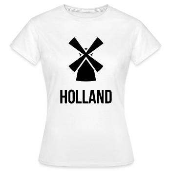Moulin à vent Hollandais - T-shirt Femme - blanc - Devant - AI Model Female 172 dark (172cm)